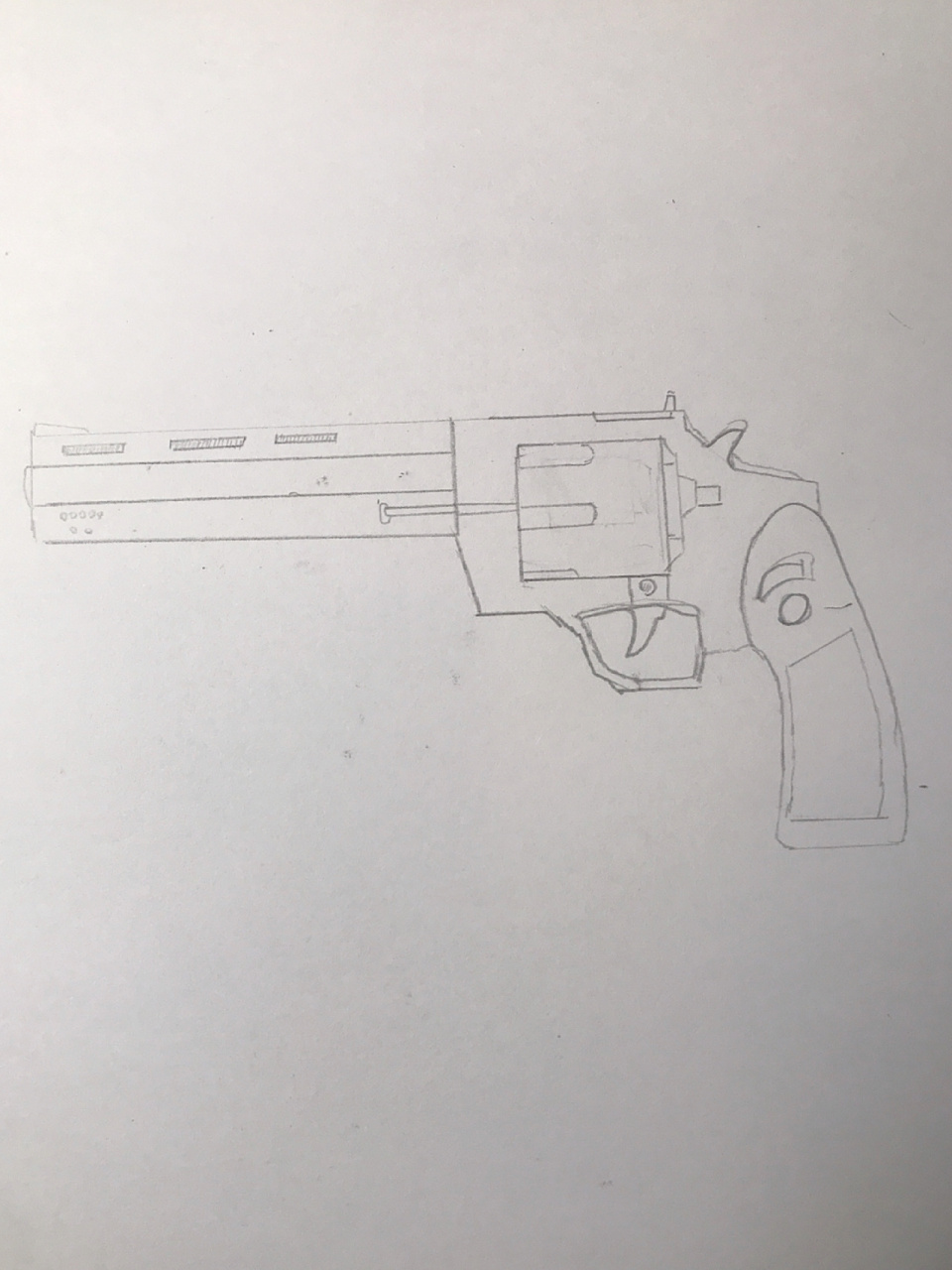 手绘左轮手枪