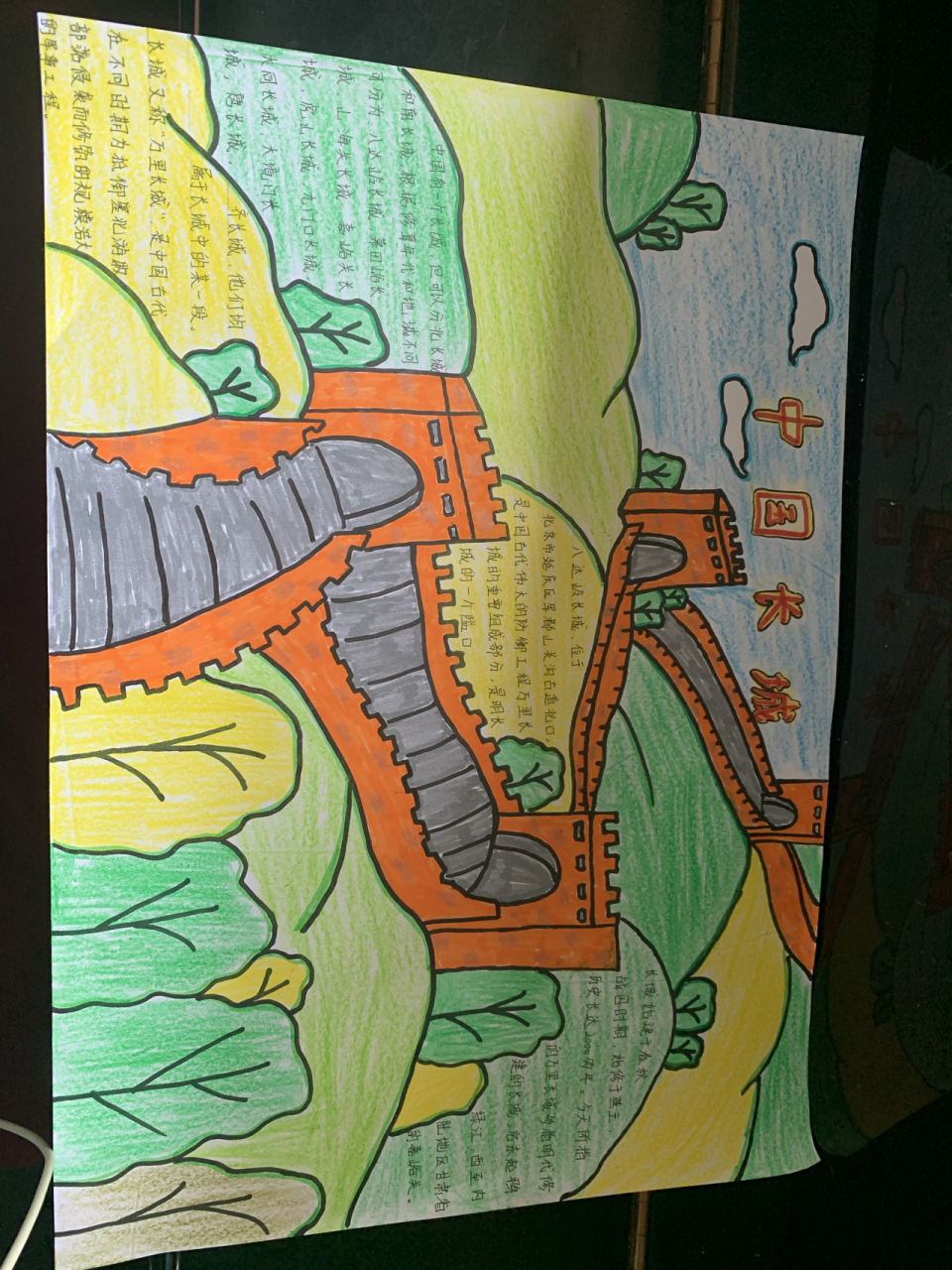 中国长城小报 手抄报,建党100周年,中国9899长城篇