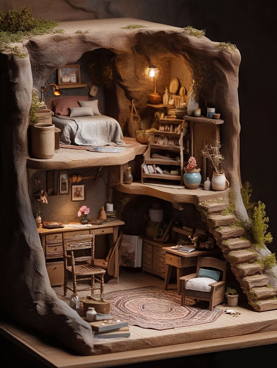 微缩模型|石头小屋