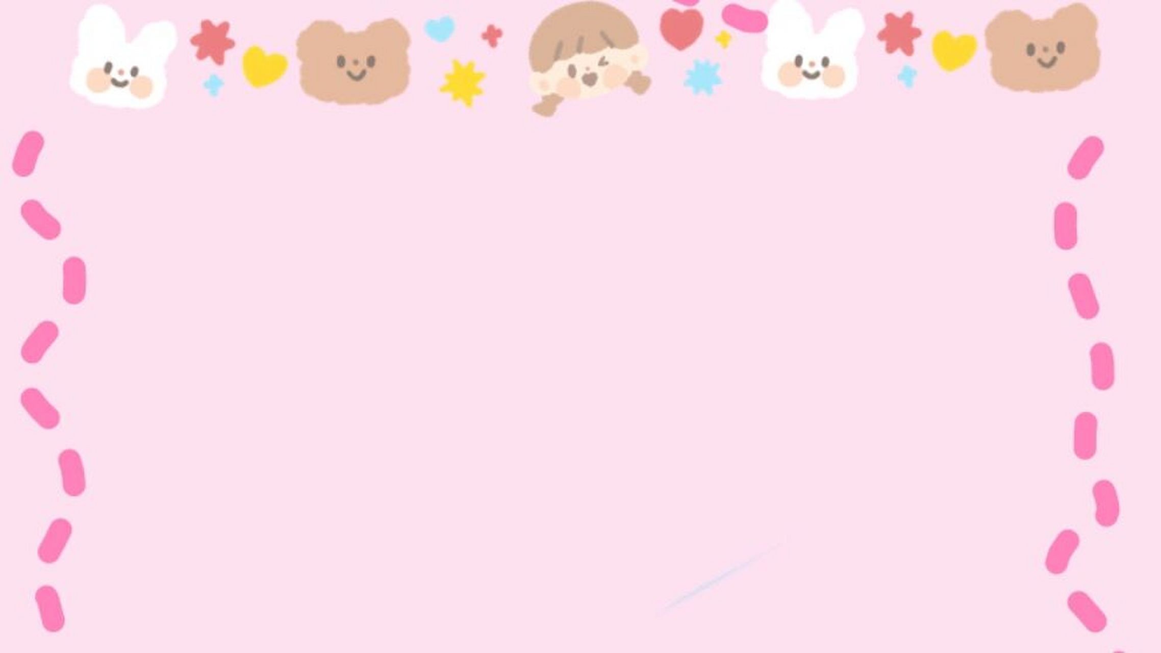 粉色可爱混搭ppt背景图