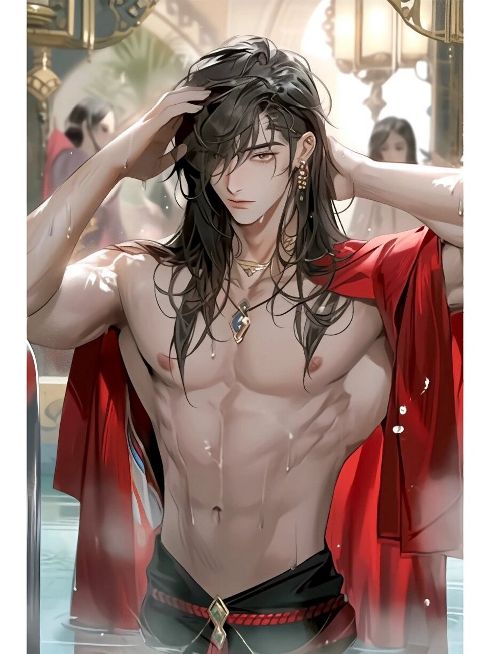 古风美男子出浴图  夏日滤镜   夏日滤镜