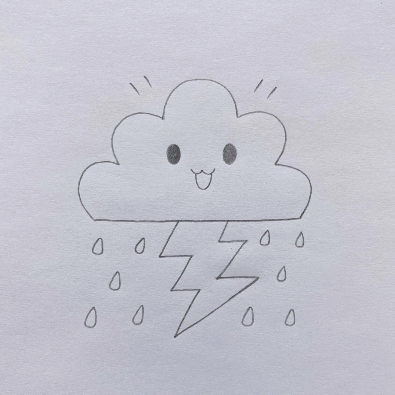 乌云简笔画教程