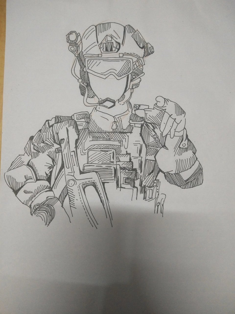 帅气的特警🤗️ 临摹,给堂弟的一幅画