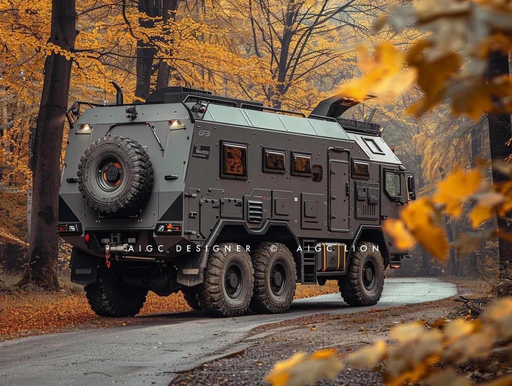 硬派重型卡车式房车,你的移动堡垒.