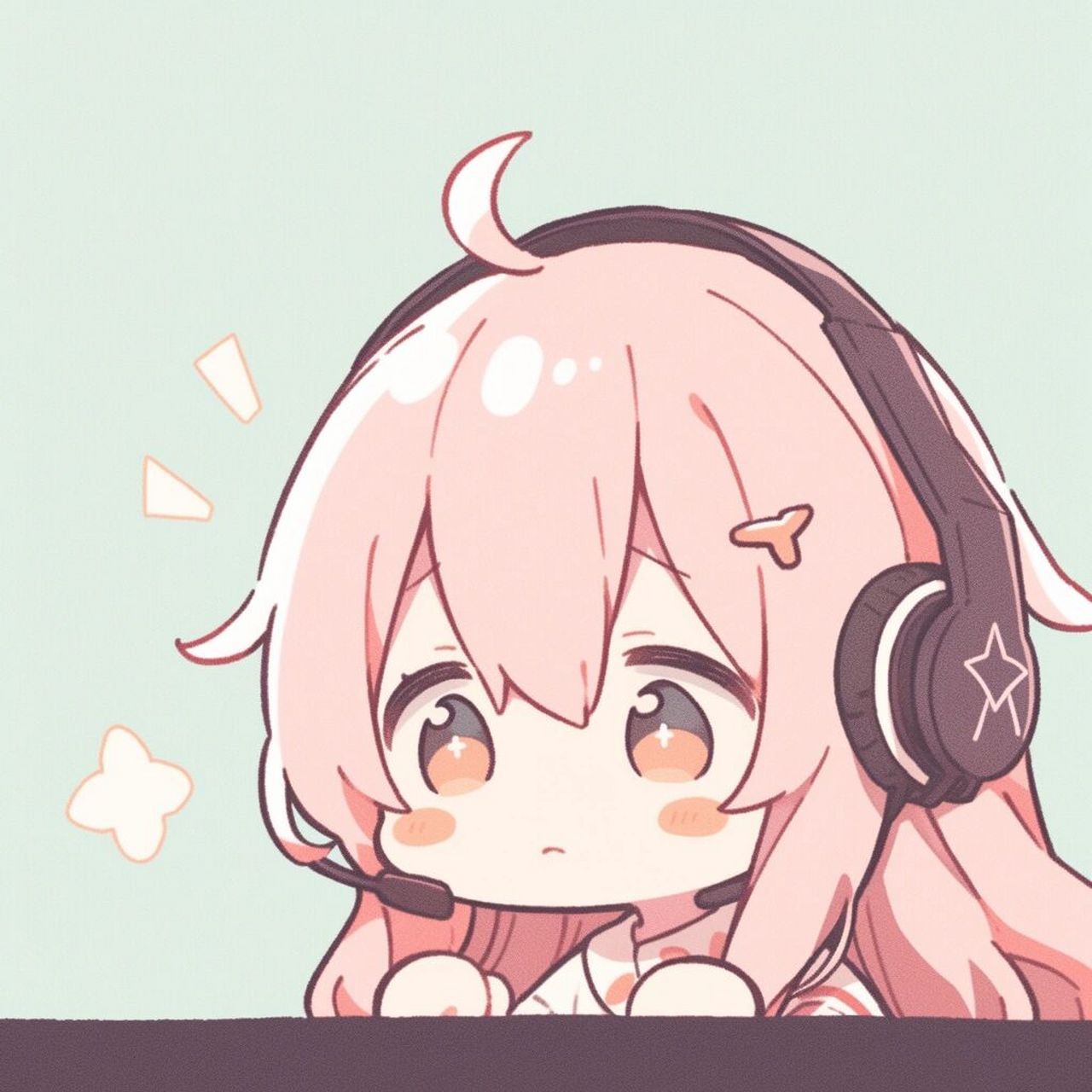 可爱加倍|电竞少女动漫头像01  明明是电竞少女,为什么这么像客服捏