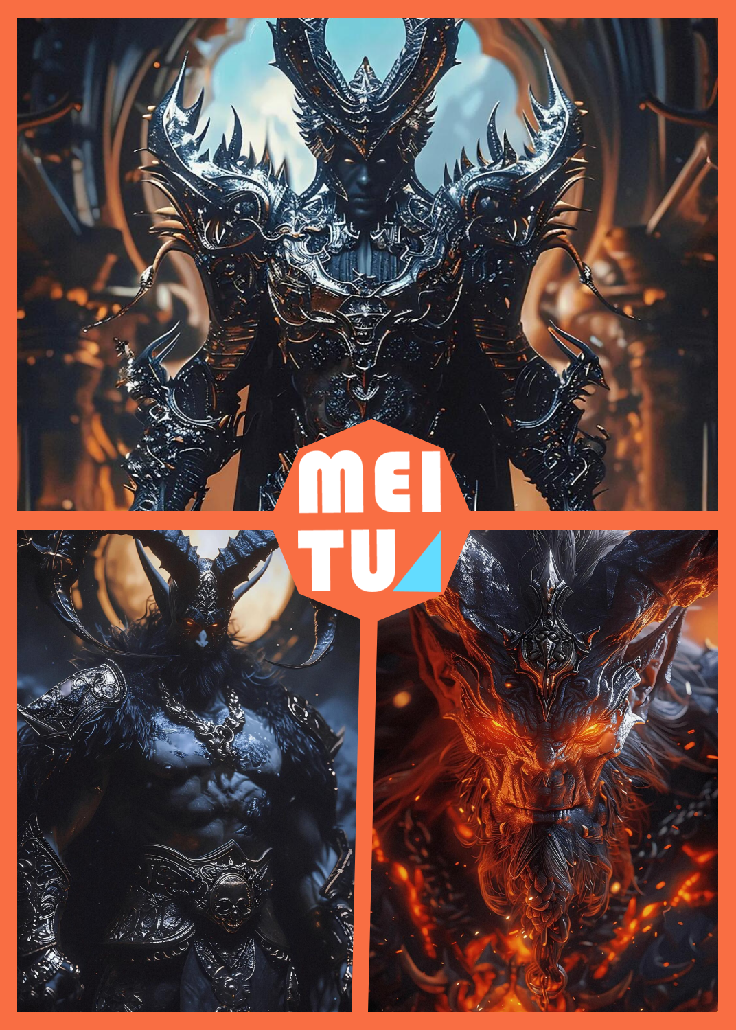 在一个阴森恐怖的地方,一个面目狰狞的恶魔悄然出现