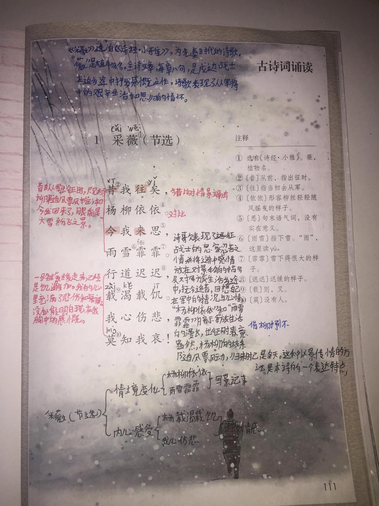 采薇(节选)笔记