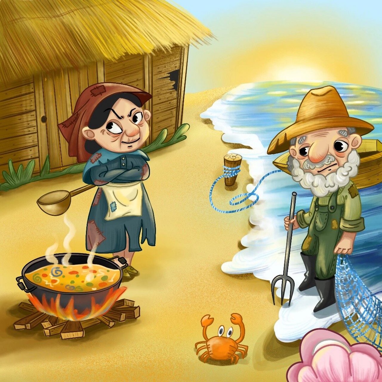 原创童话绘本|渔夫与金鱼