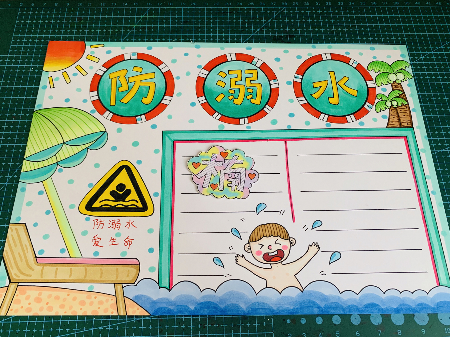 防溺水手抄报 绘画工具 法卡勒马克笔 法卡勒勾线笔 马克笔专用纸