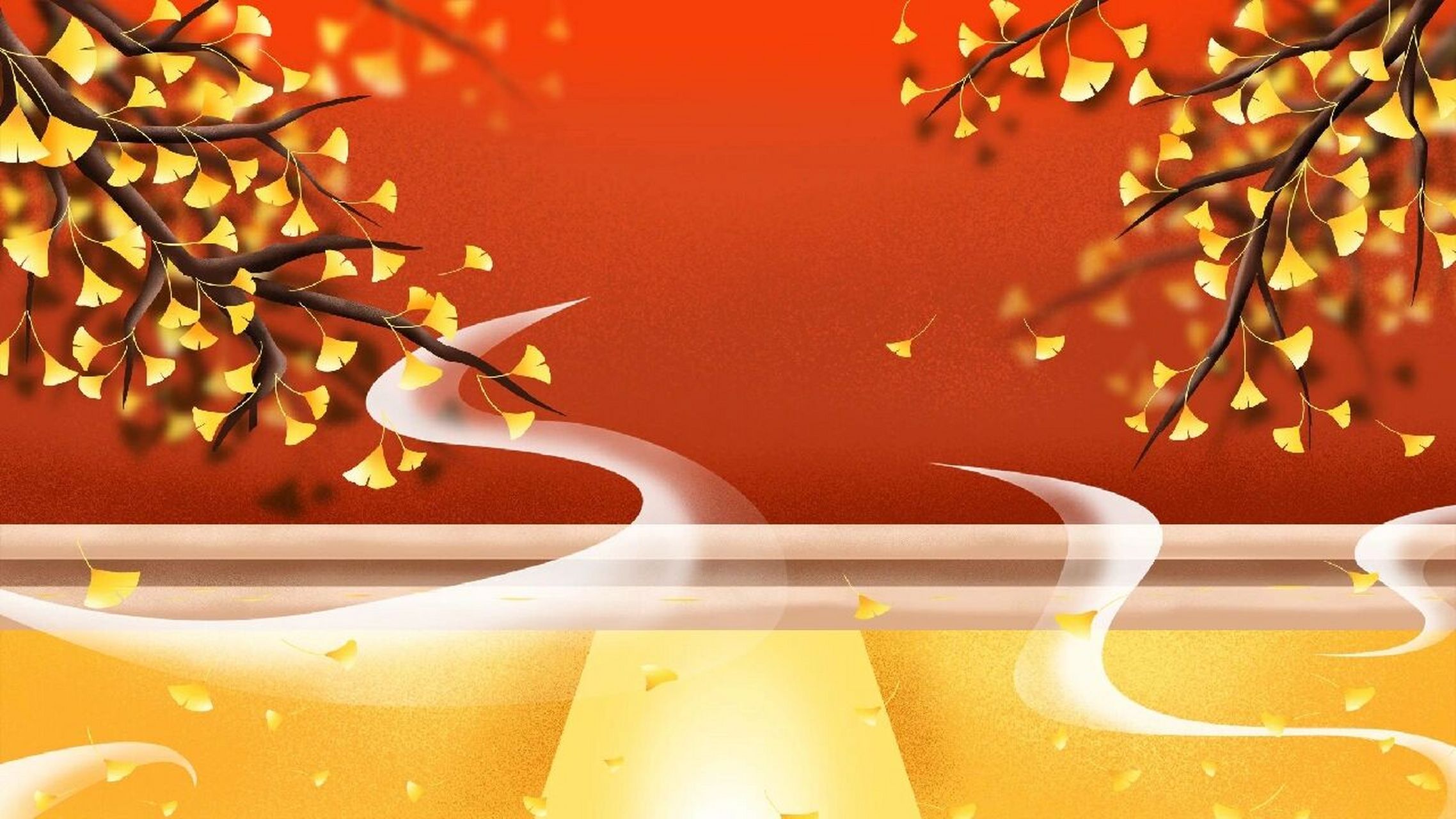 原创立秋手绘中国风横屏展板背景图素材 90哈喽,各位宝子好 99我