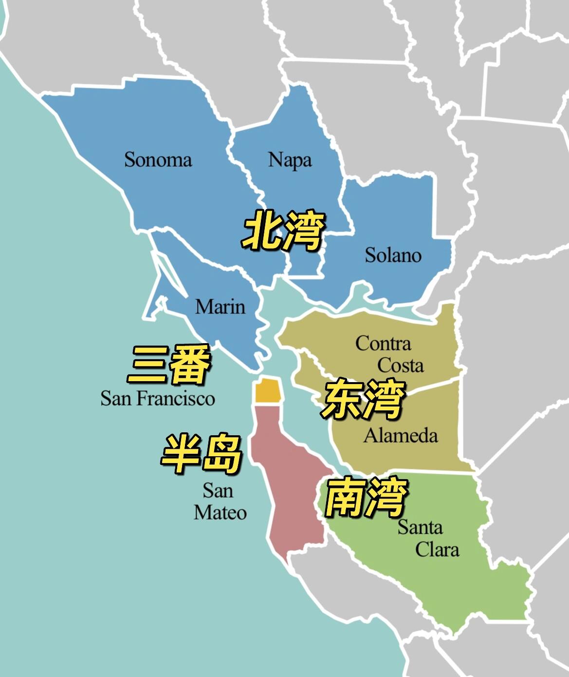 加州旧金山湾区(bay area