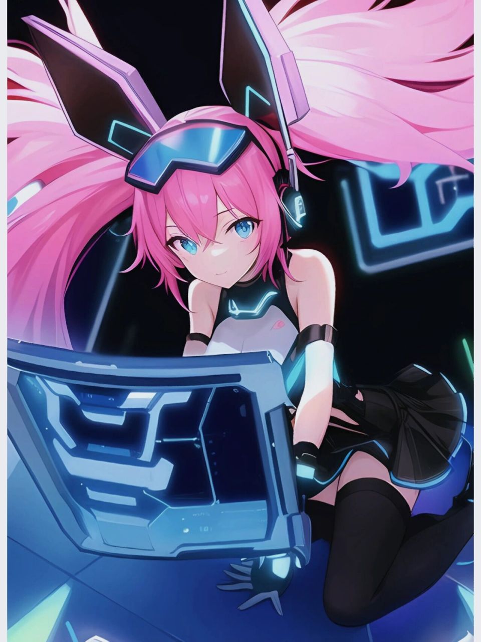 安琪拉心灵骇客皮肤(ai绘画) 王者荣耀安琪拉心灵骇客,ai绘画作品