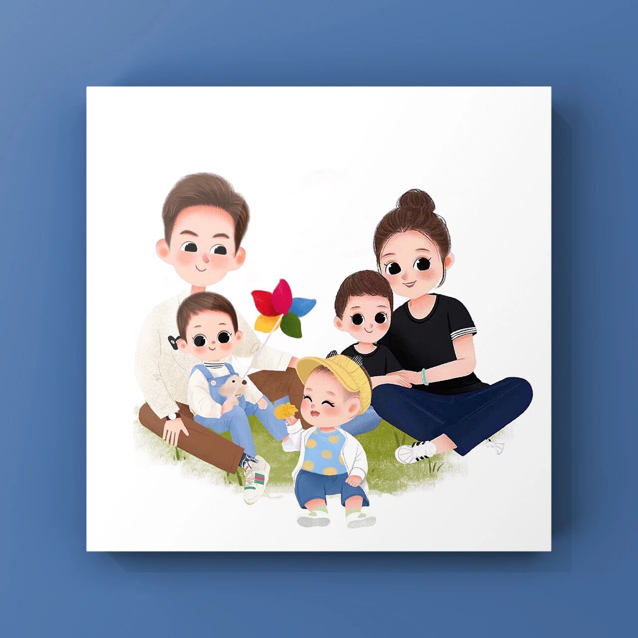 亲子头像|一家五口(三个儿子)全家福头像 79 有一种幸福叫我有个