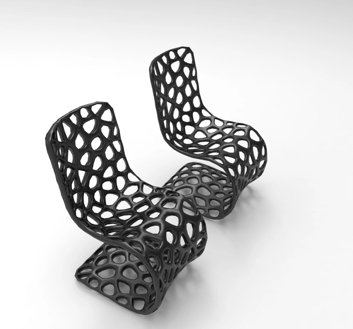 异型椅子 利用泰森多边形制作的椅子      源文件下载看置顶的视频.