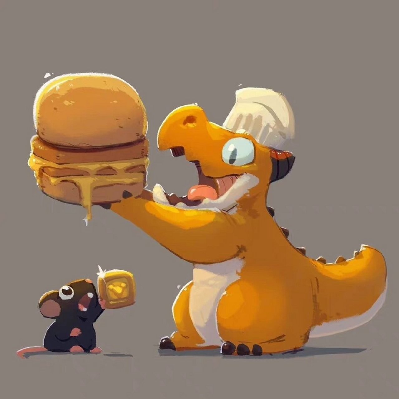 可爱的恐龙动漫动物手绘素材