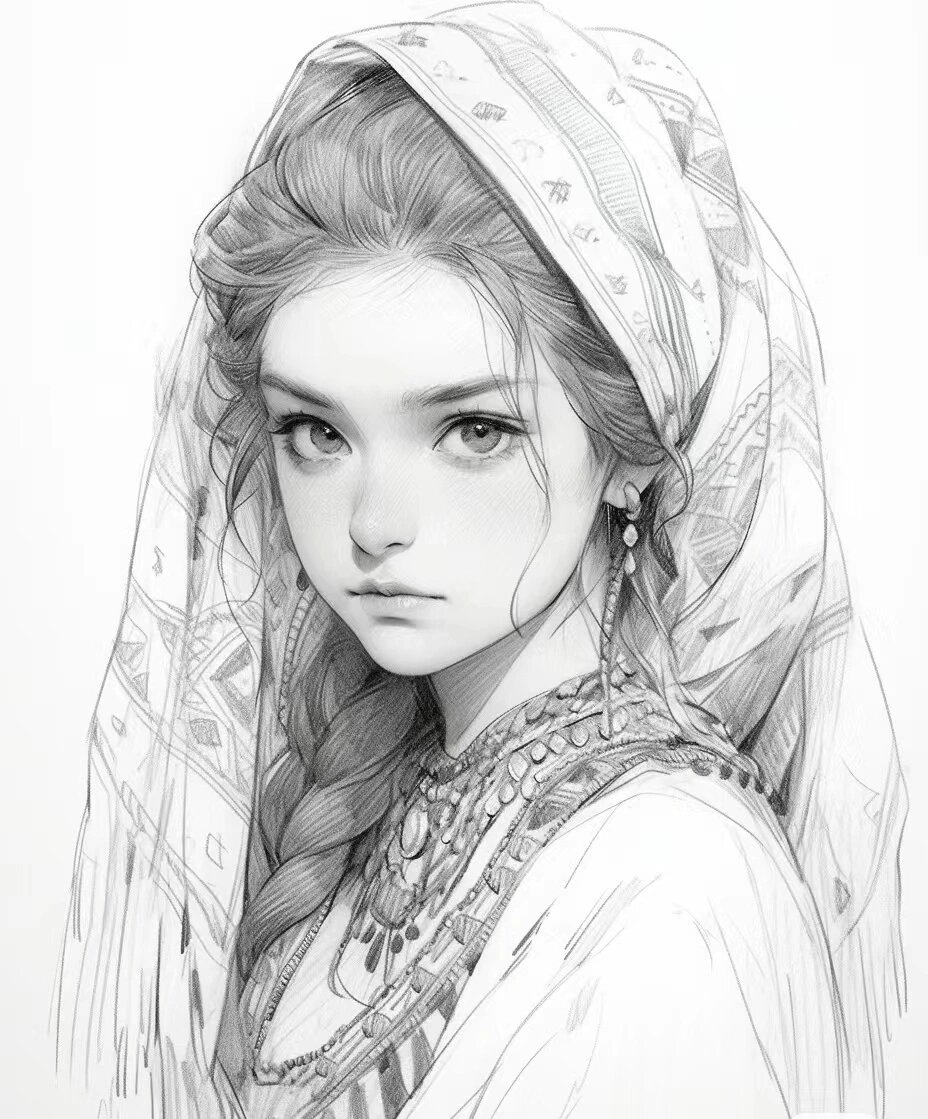 漫画人物 这样的素材画漫画的宝贝是不是很喜欢呢～素描也可以这么画