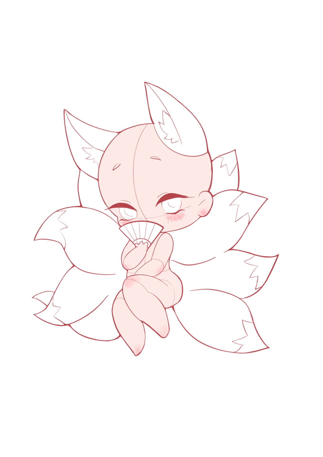 q版狐狸第二弹 之前的存货q版小狐狸～ 预告下一期是q版人鱼噢,蹲蹲