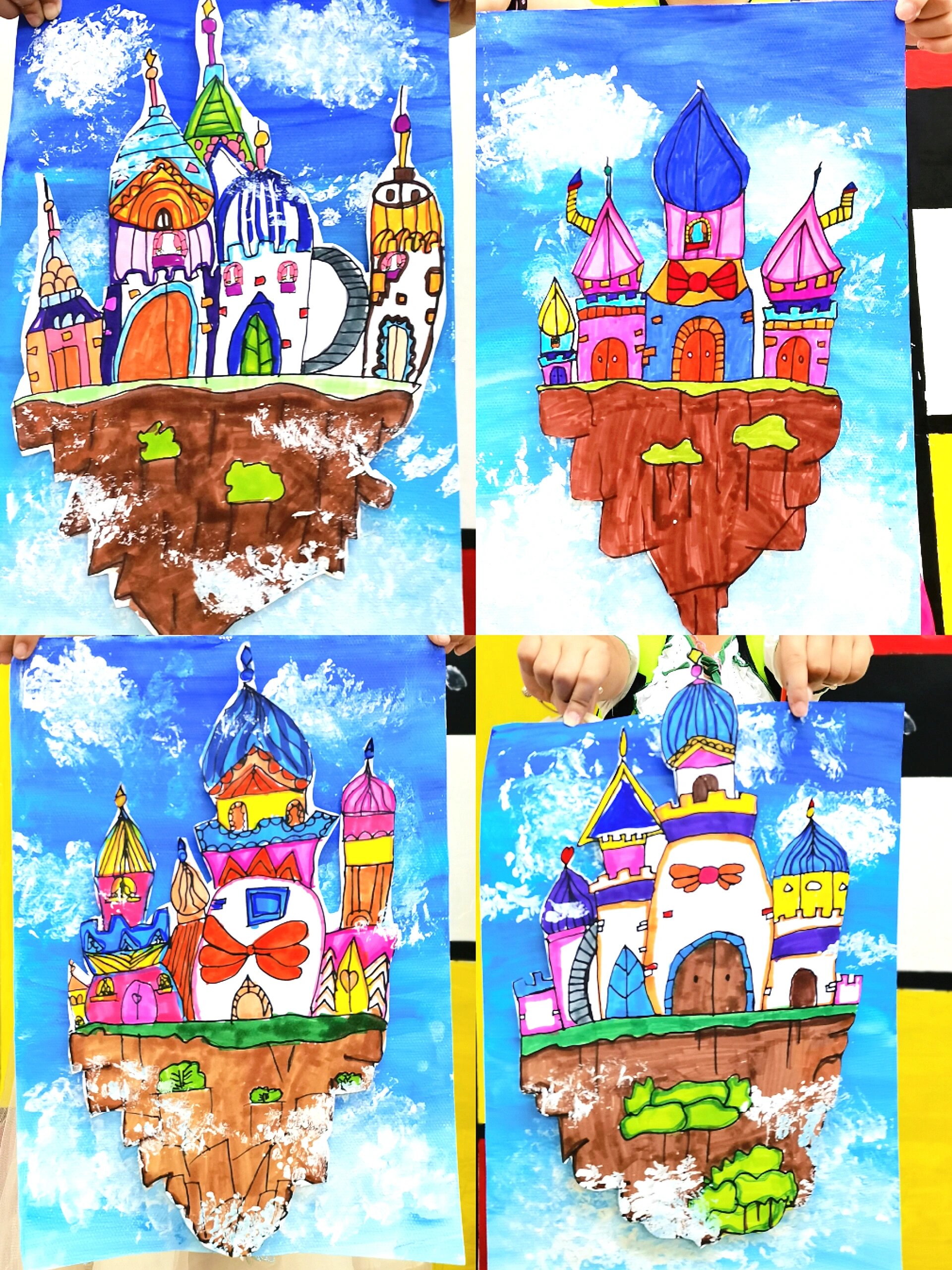 6—7岁大班绘画《天空之城》
