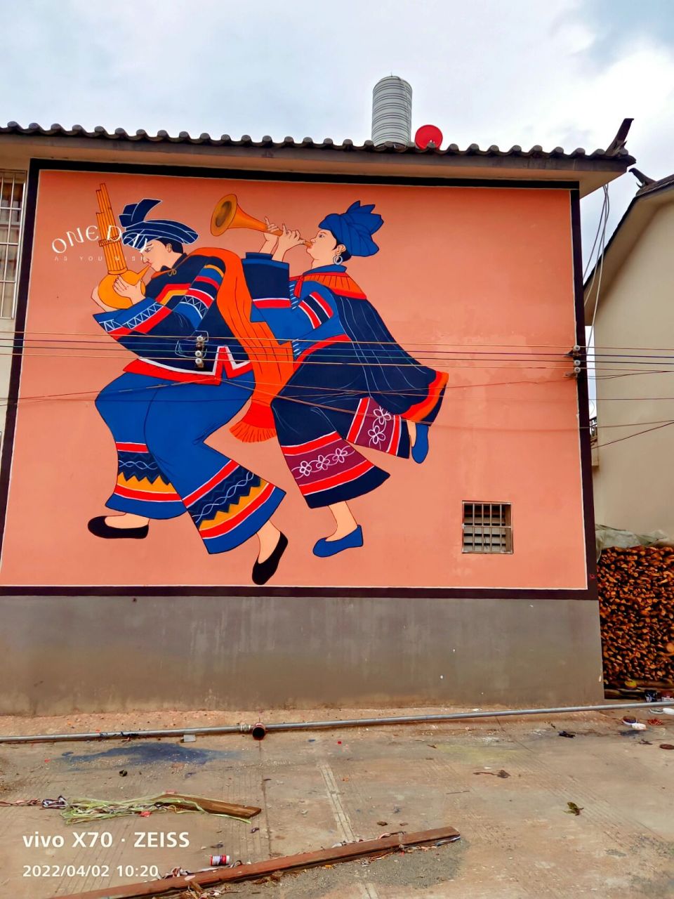 云南少数民族墙绘设计效果图