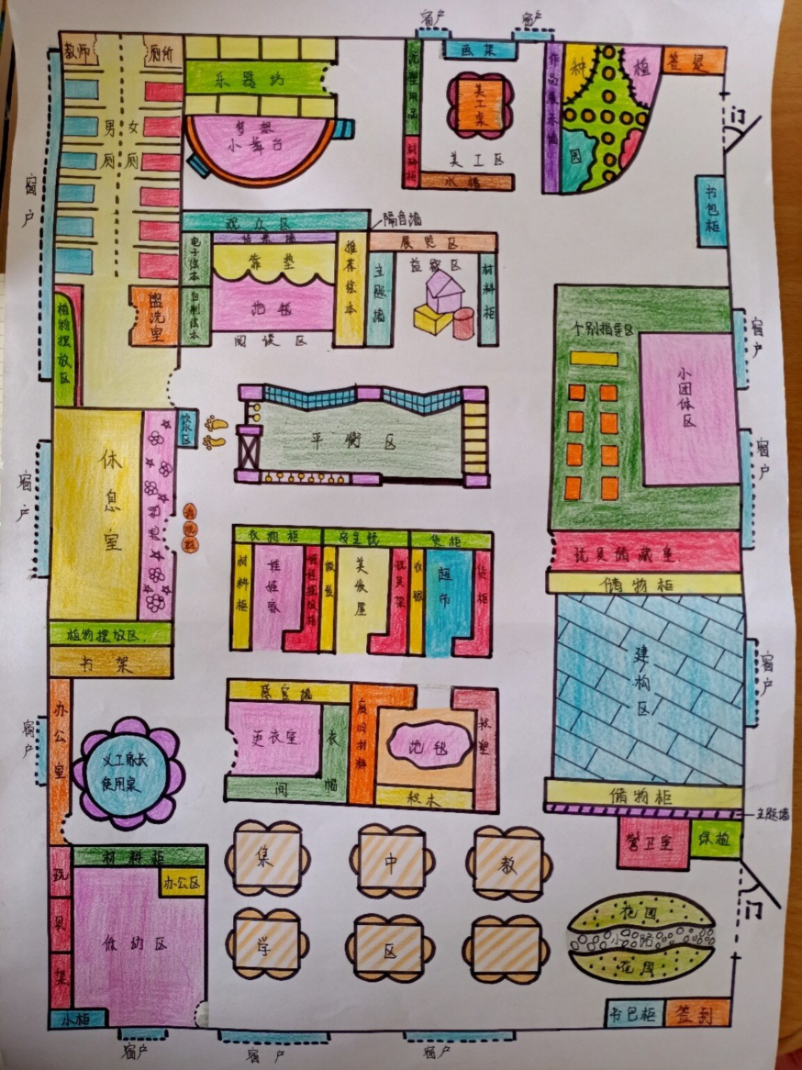 幼儿园室内室外平面设计图