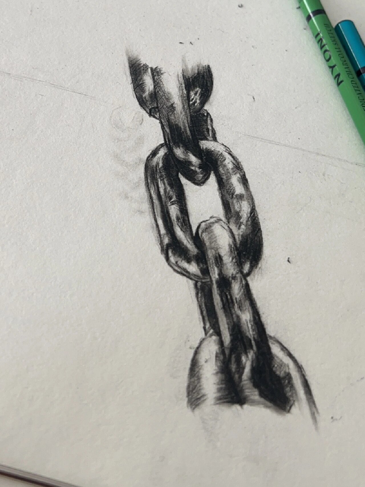 铁链静精微素描#精微素描@渡河的船家的动态