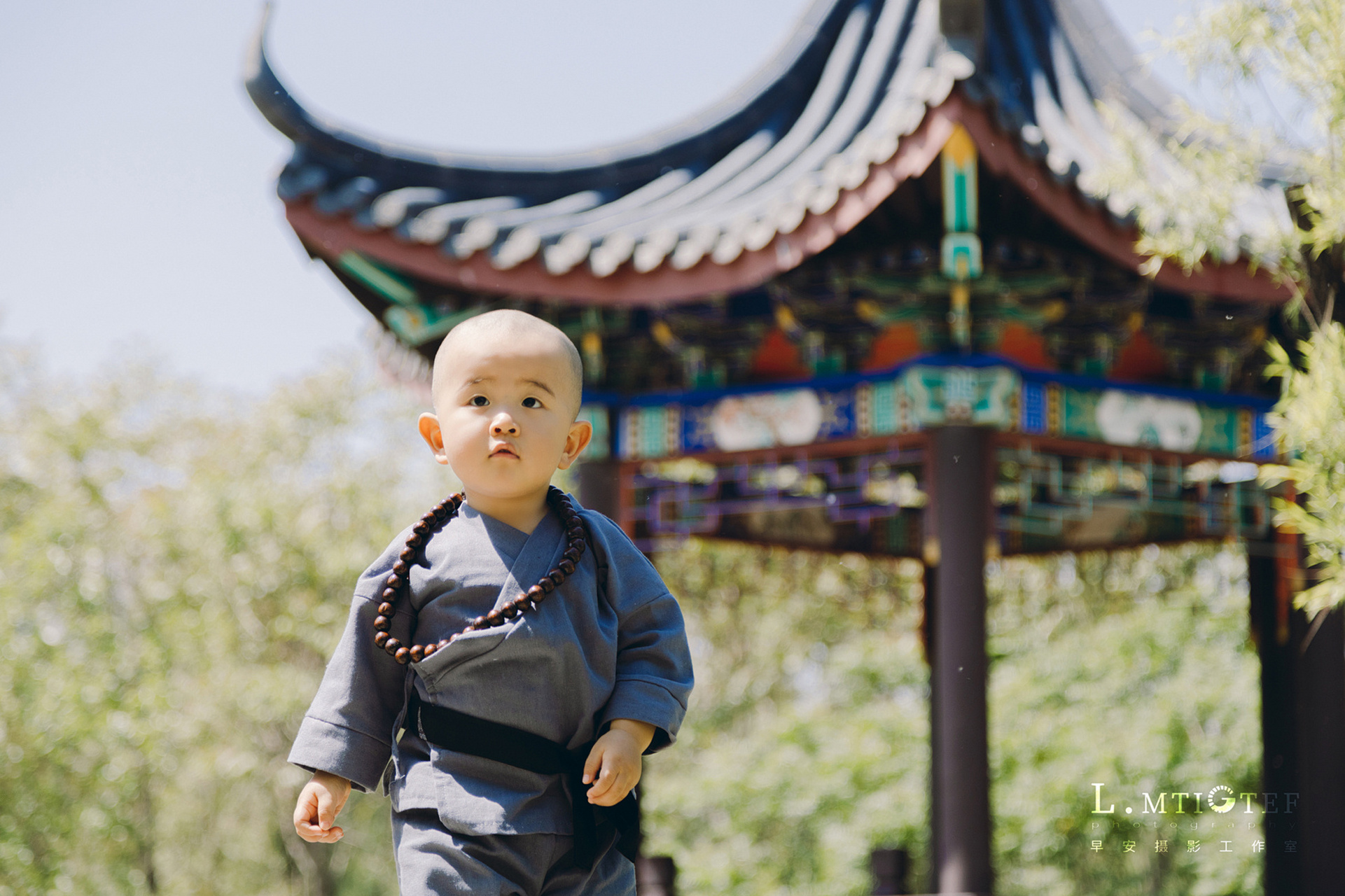 早安摄影|在唐山拍一组敲可爱的小和尚 可爱的小宝贝来一组小和尚