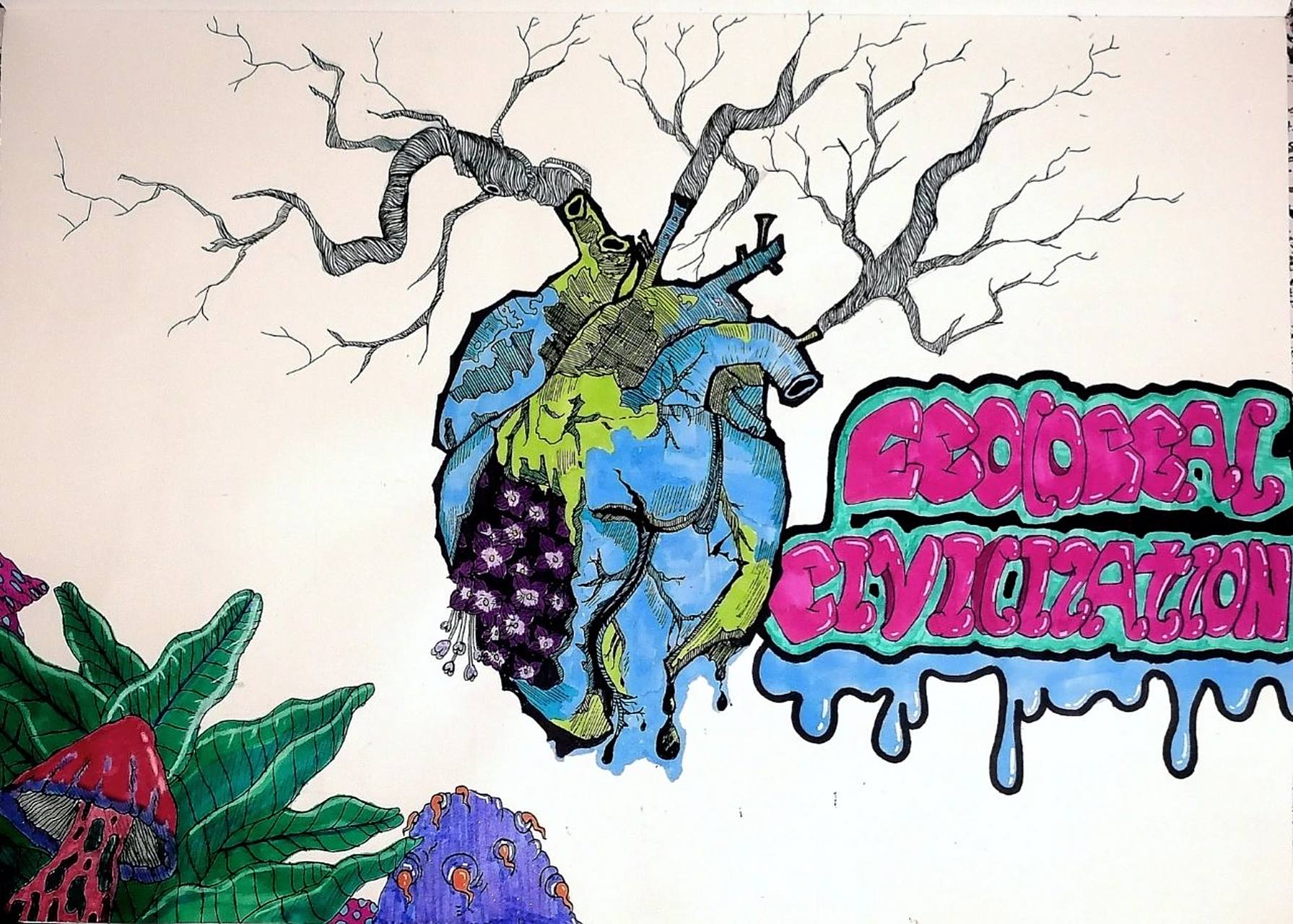 手绘|海报 生态环境 保护