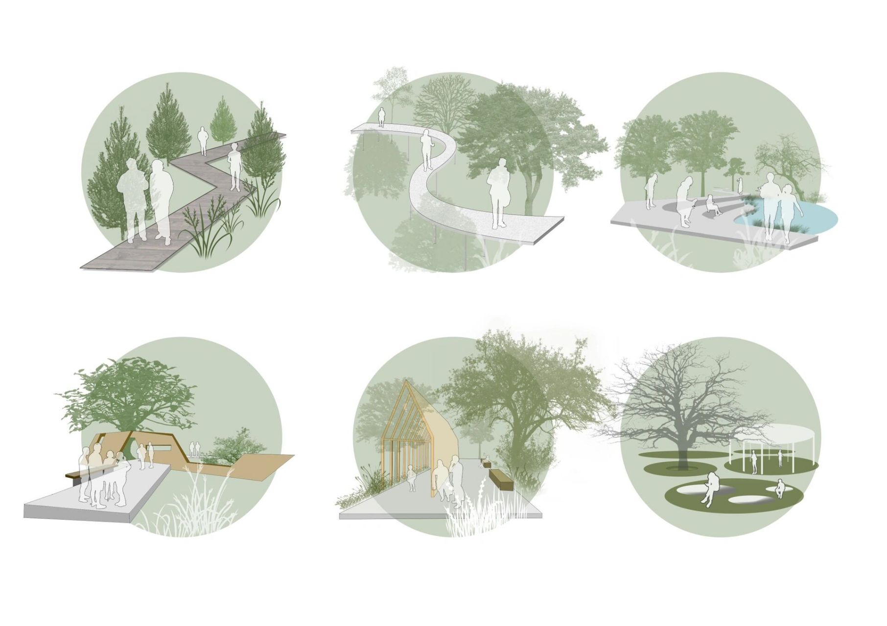 free 分享|常用景观模块分析图 常用景观模块分析图,笔刷,93代渲染