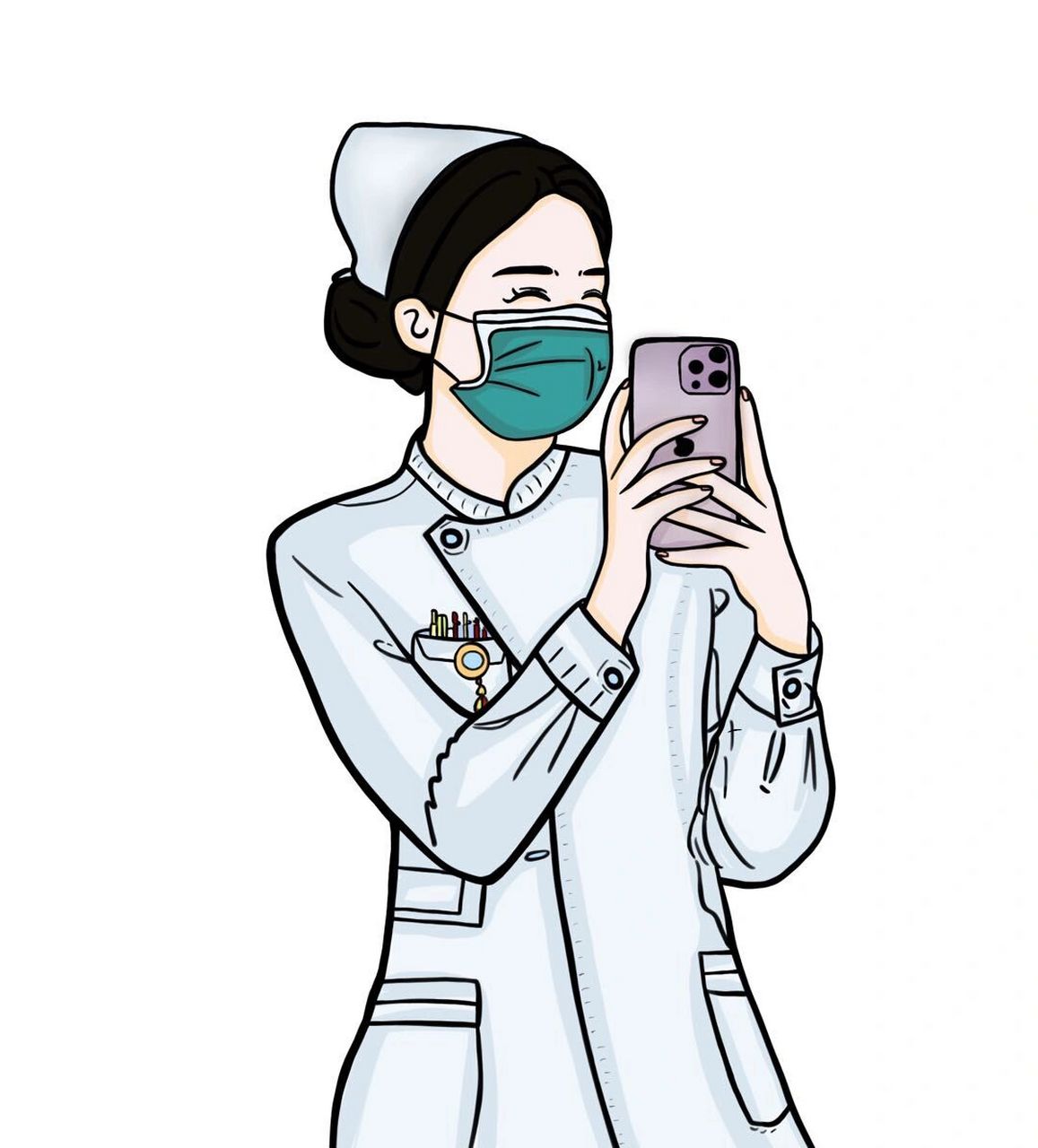 护士头像 不出意外的话我的青春就是不做美甲不披头散发只有白衣我会