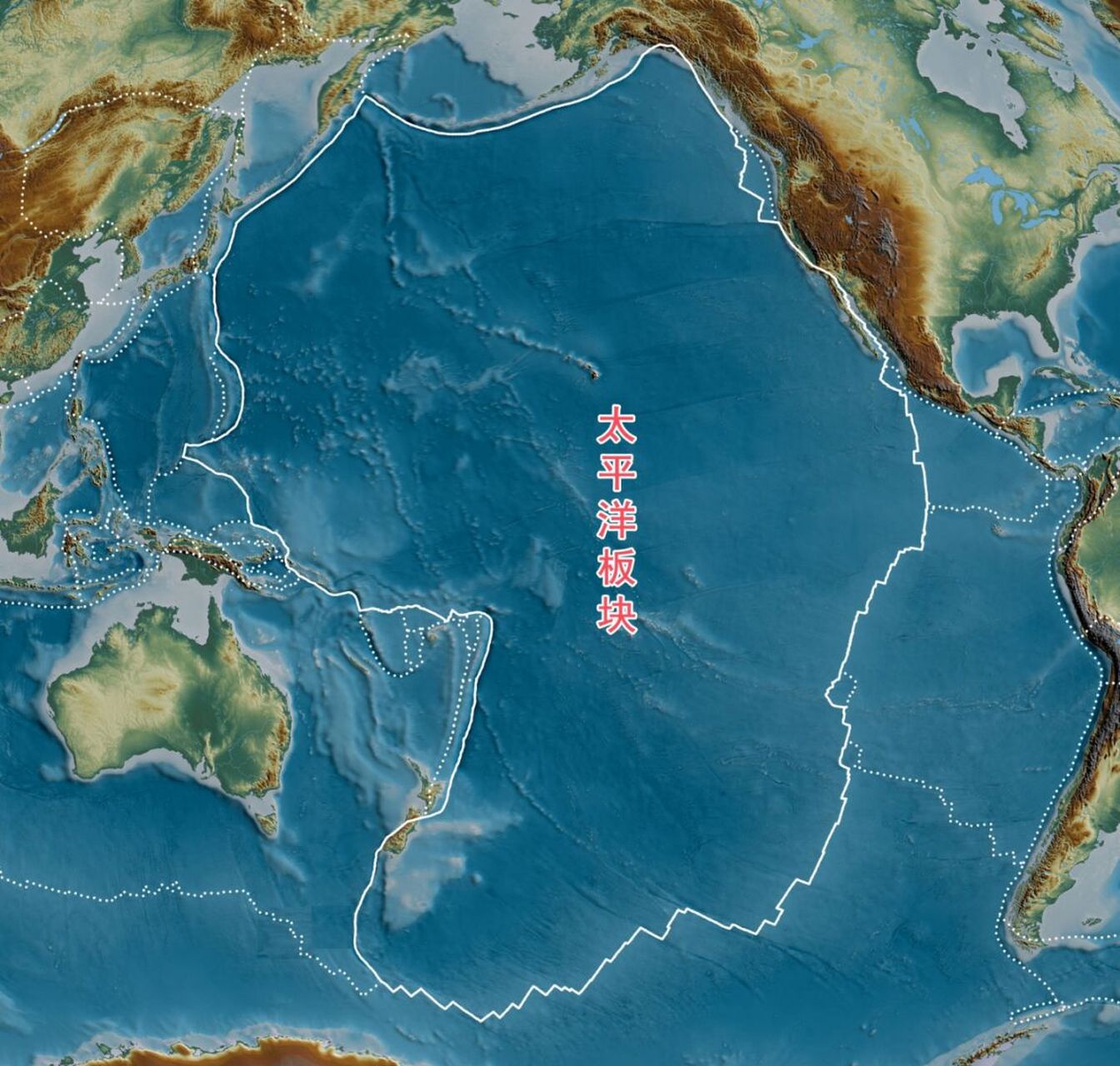 太平洋板块地图 世界六大板块分别是亚欧板块,美洲板块,非洲板块,印度