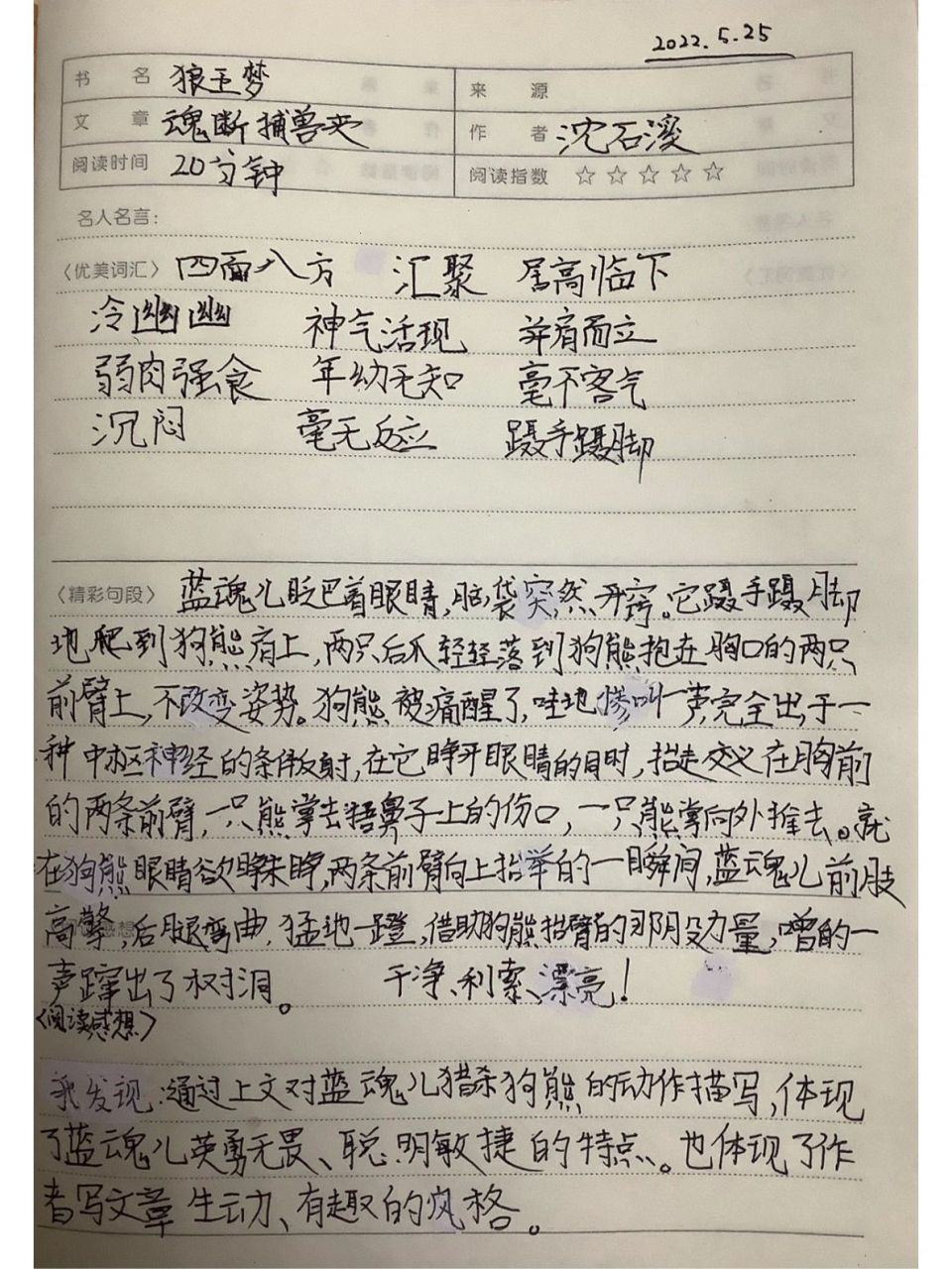 《狼王梦》读书笔记