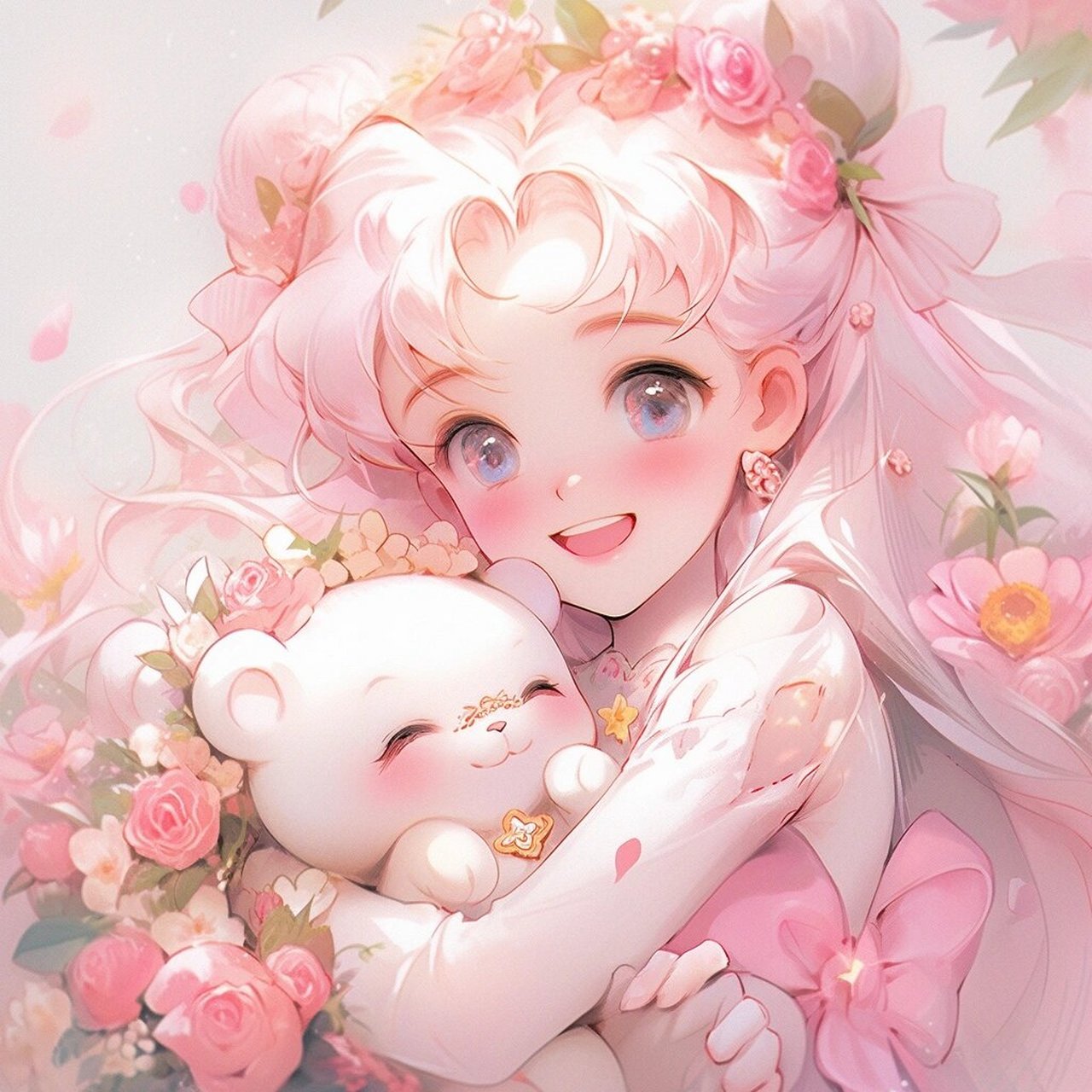 美少女和鲜花93可爱女生头像 快跟你最爱的闺蜜换上新头像