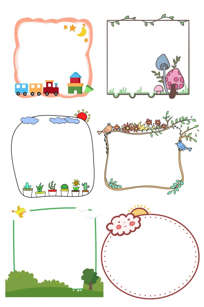 素材分享|可爱卡通边框素材 继续分享一波敲可爱的卡通边框素材
