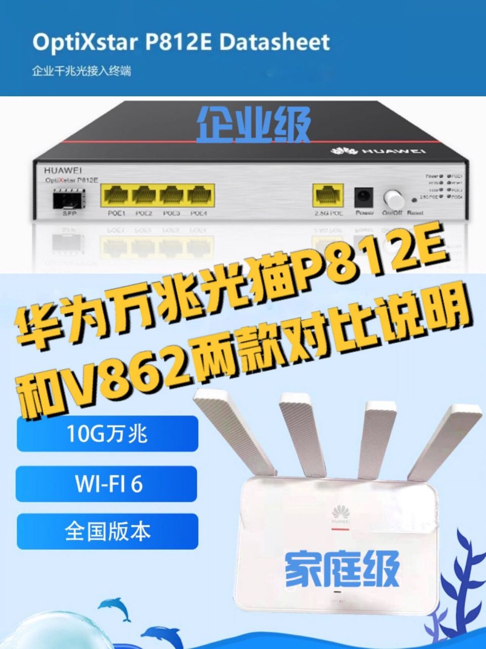 华为万兆光猫p812e和v862对比说明97 华为这款optixstar p812e光猫
