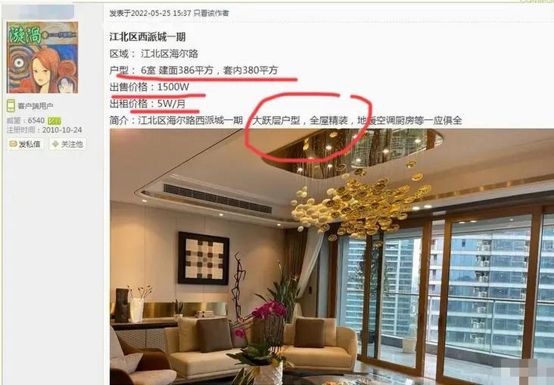 颠覆想象,超越认知,重庆江北区西派城几乎是市内租金最贵的小区!