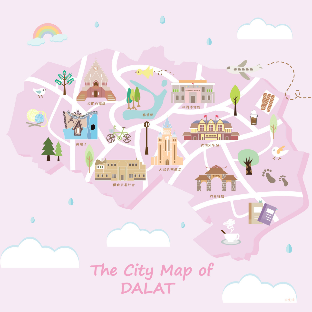 零基础新手 插画练习|手绘城市地图 『插画小白的快乐记事本7199