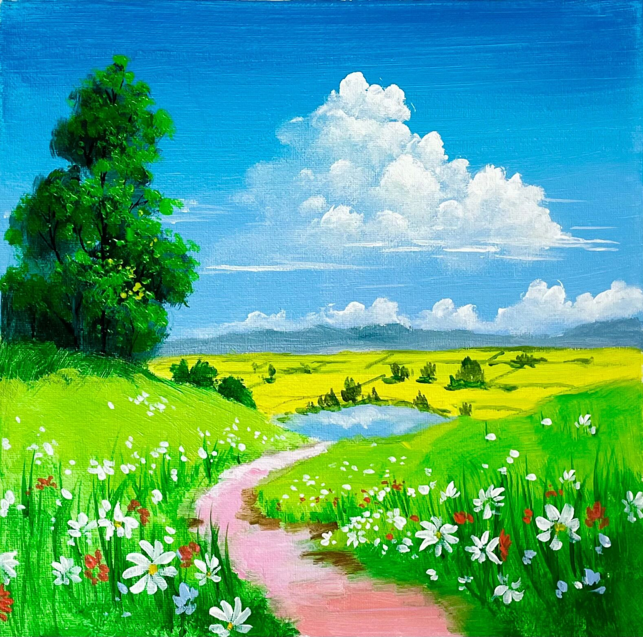 夏日必学必画的小清新系列风景画,拿去不谢 都有课程,画都可以出