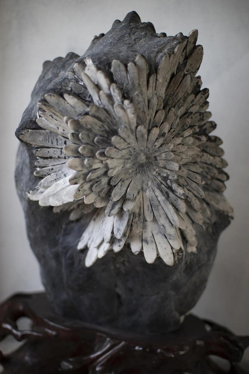 菊花石 彩色菊花石是地质中的天然花卉,独产于湖南省浏阳市古港镇