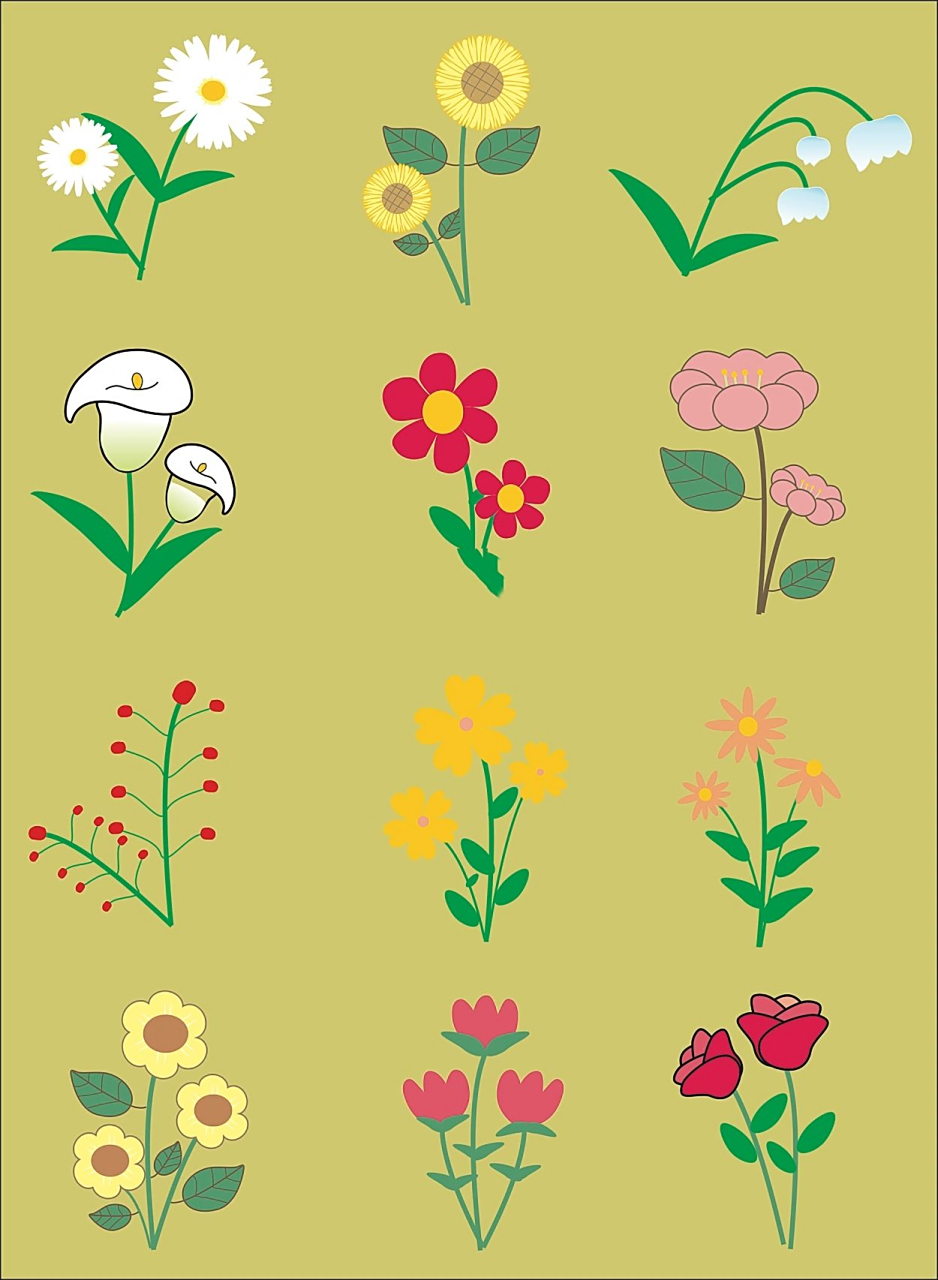 小花花卡通简笔画免费分享 忙中抽空更新一波小花花 有单张图片可以