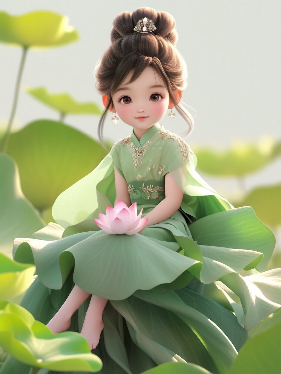 古风头像丨荷花仙子·第5幕 仙缘与佛缘 有佛缘的女人, 自有莲花作伴