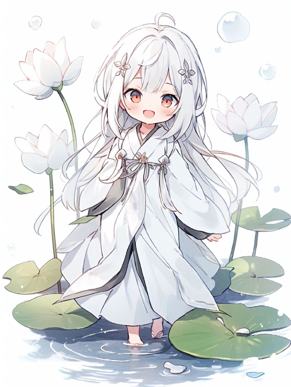 q版古风人物全身立绘 她真的好像月饼,大家是喜欢五仁月饼,还是水果味