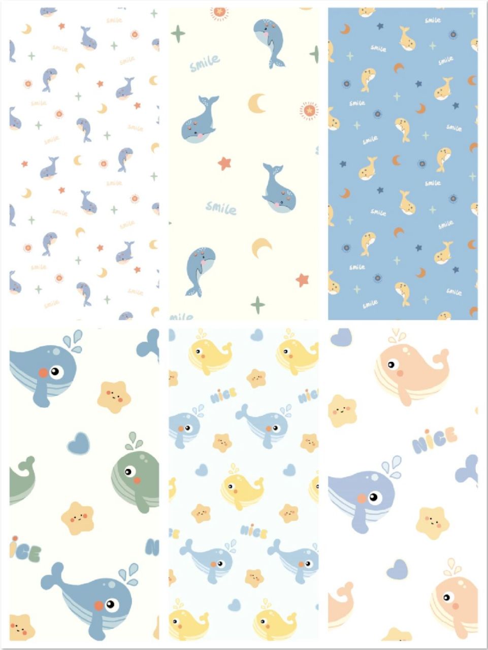 631期 可爱卡通小鲸鱼 图案壁纸 自用壁纸右滑下载9393 #壁纸