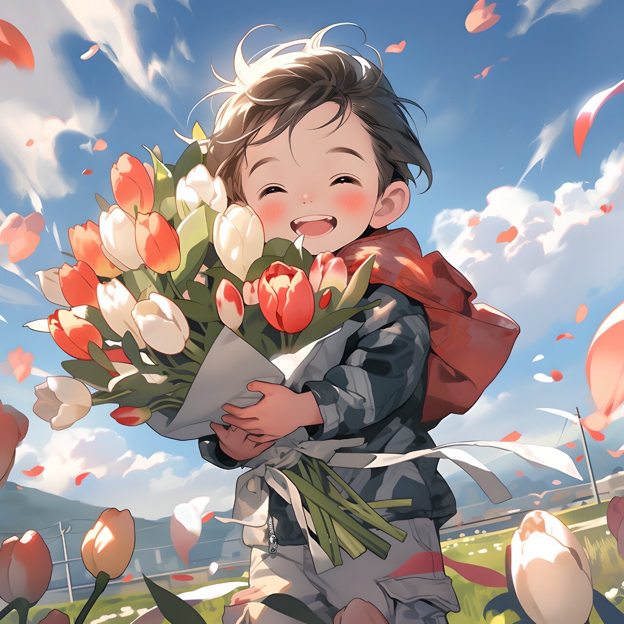 头像 | 抱花情头(男生篇) 「郁金香93花语:最爱,只在乎你一人」 好