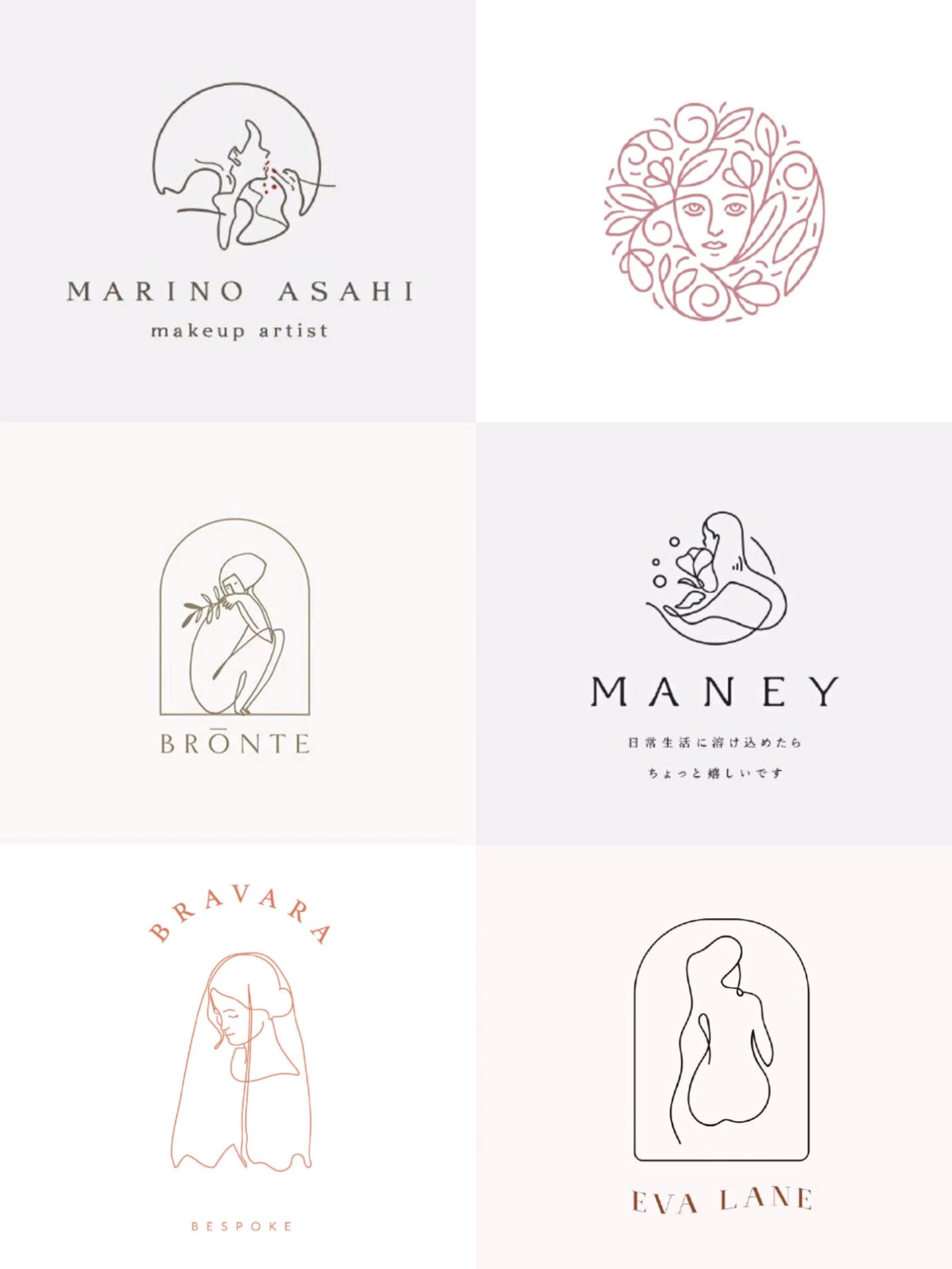 logo设计✏️∣优雅风格女性线条元素logo