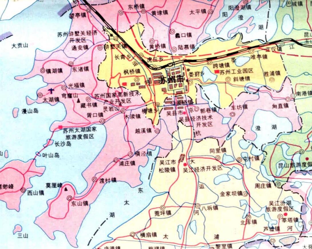 1985/1997年苏州市行政区图