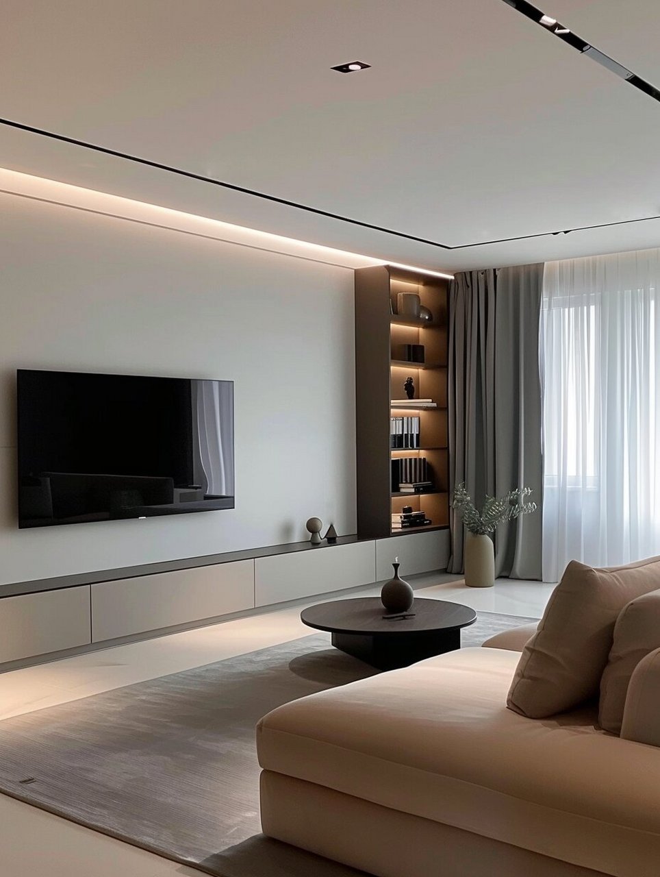 以老宋成都锦江区这套装修作品为例, 太空灰是一种高级灰,介于灰珊屯