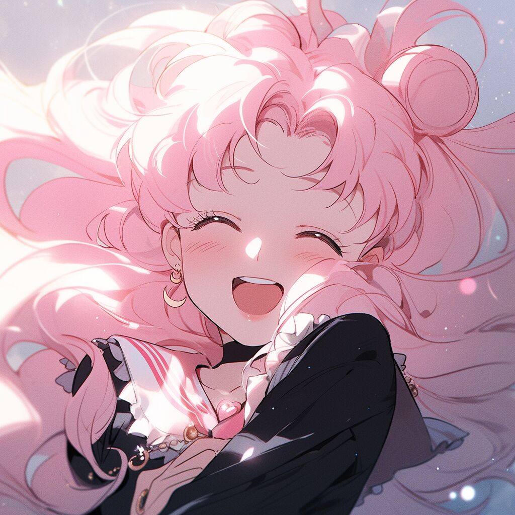 小众头像粉发月野兔头像