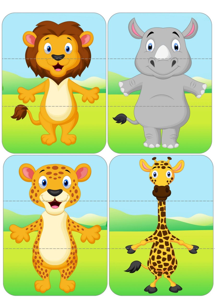 幼儿园小班益智区自制玩具2 动物拼图,适合小班小朋友