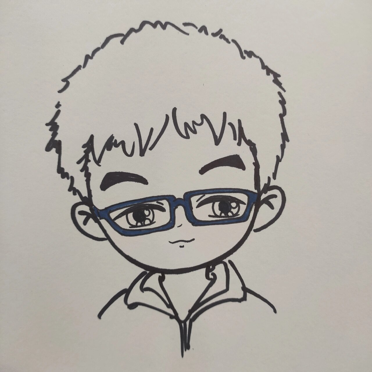 q版手绘男生头像‖发型参考 最近工作要求给学生们画头像. 记录一下.