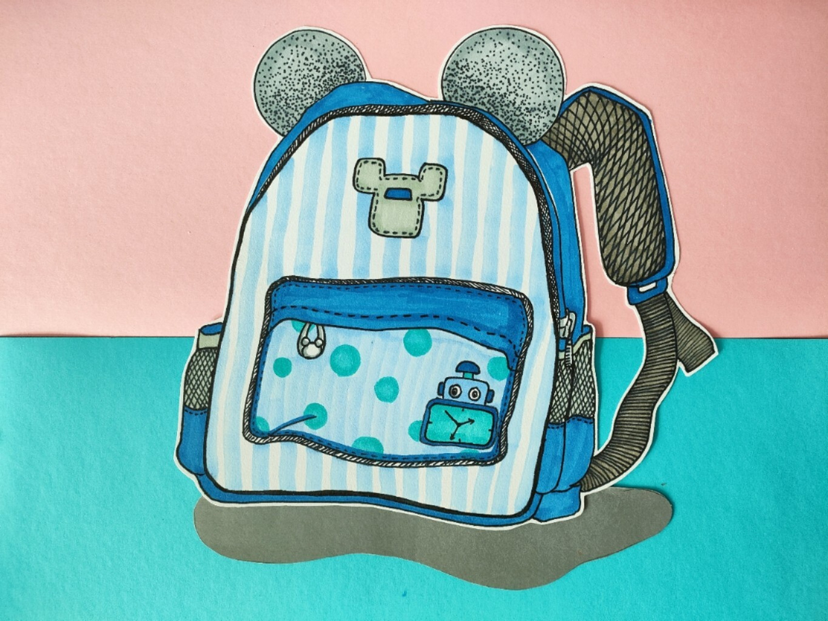 《文具的家》 文具写生类课题,摆好小书包一起来画画吧90